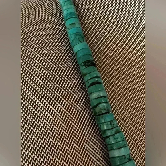 Vintage Jacla jocla Pueblo reishi Turquoise Navajo native american Necklace 74g - Picture 14 of 15